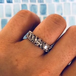 Beautiful cz sterling silver diamond ring